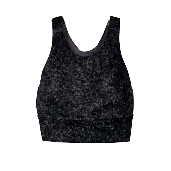 Lululemon Wunder Train Longline Bra Denim Wash Dusky Lavender Black, Size 4 - Picture 3 of 9